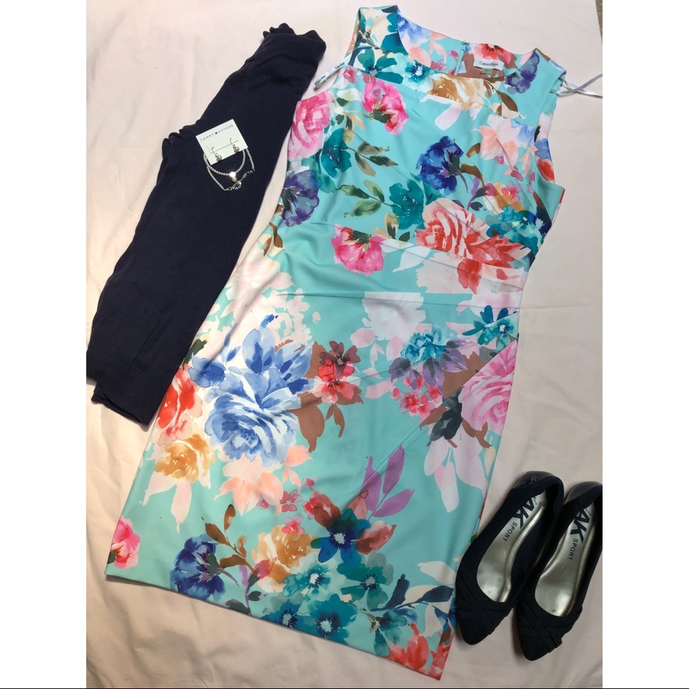 Calvin Klein Sunburst Sheath Dress